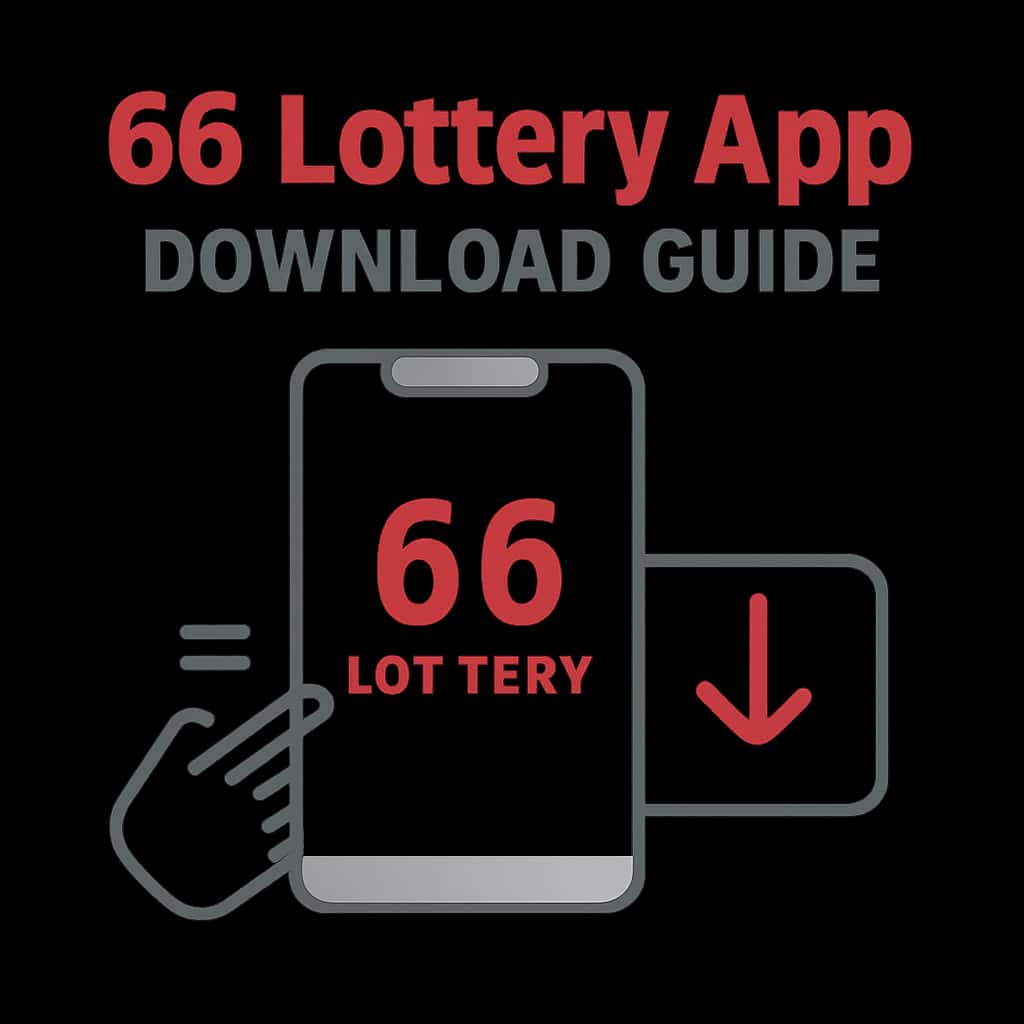 An educational diagram detailing the features of the 66 Lottery App.