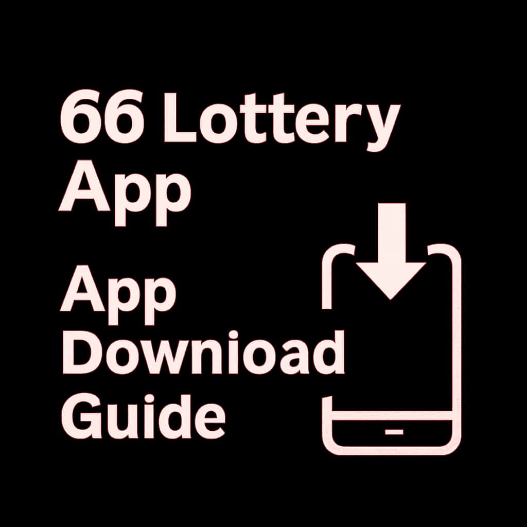 An icon representing the 66 Lottery App download guide with a clean design.