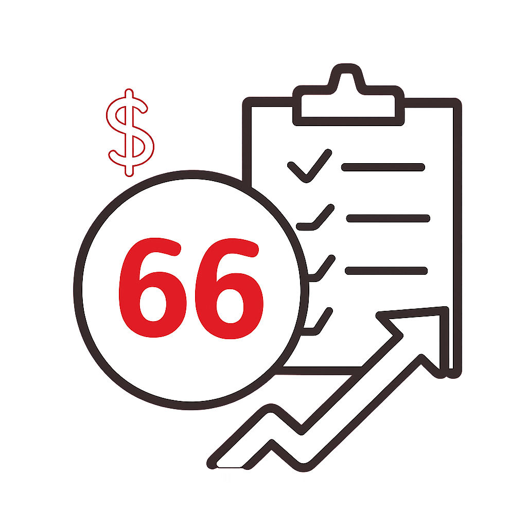 An icon representing security tips for the 66 Lottery App.