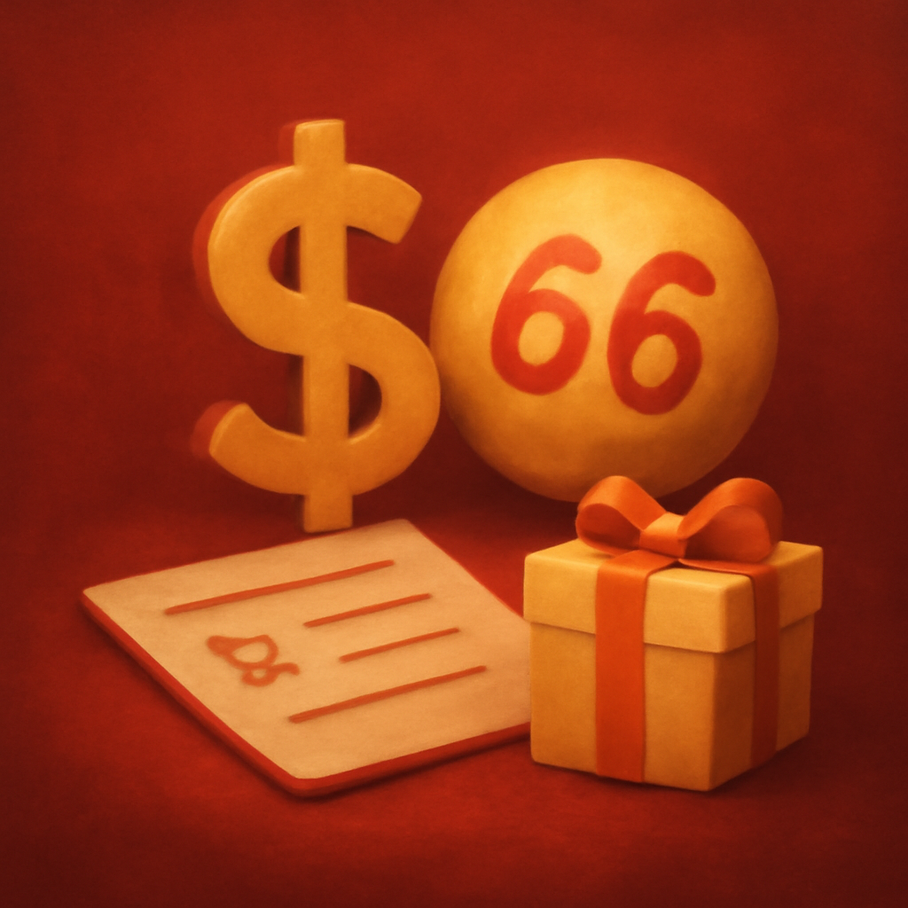 Minimal icon representing the Features Overview of 66 Lottery App.