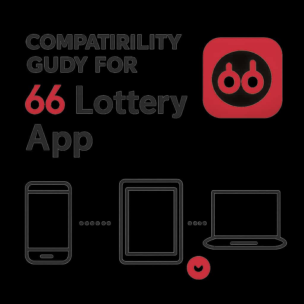Illustration depicting device compatibility for 66 Lottery App.