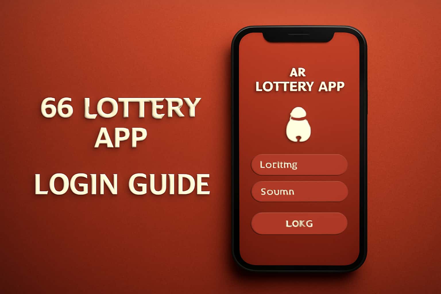 Visual representation of the 66 Lottery App Login Guide with the app's name prominently displayed.