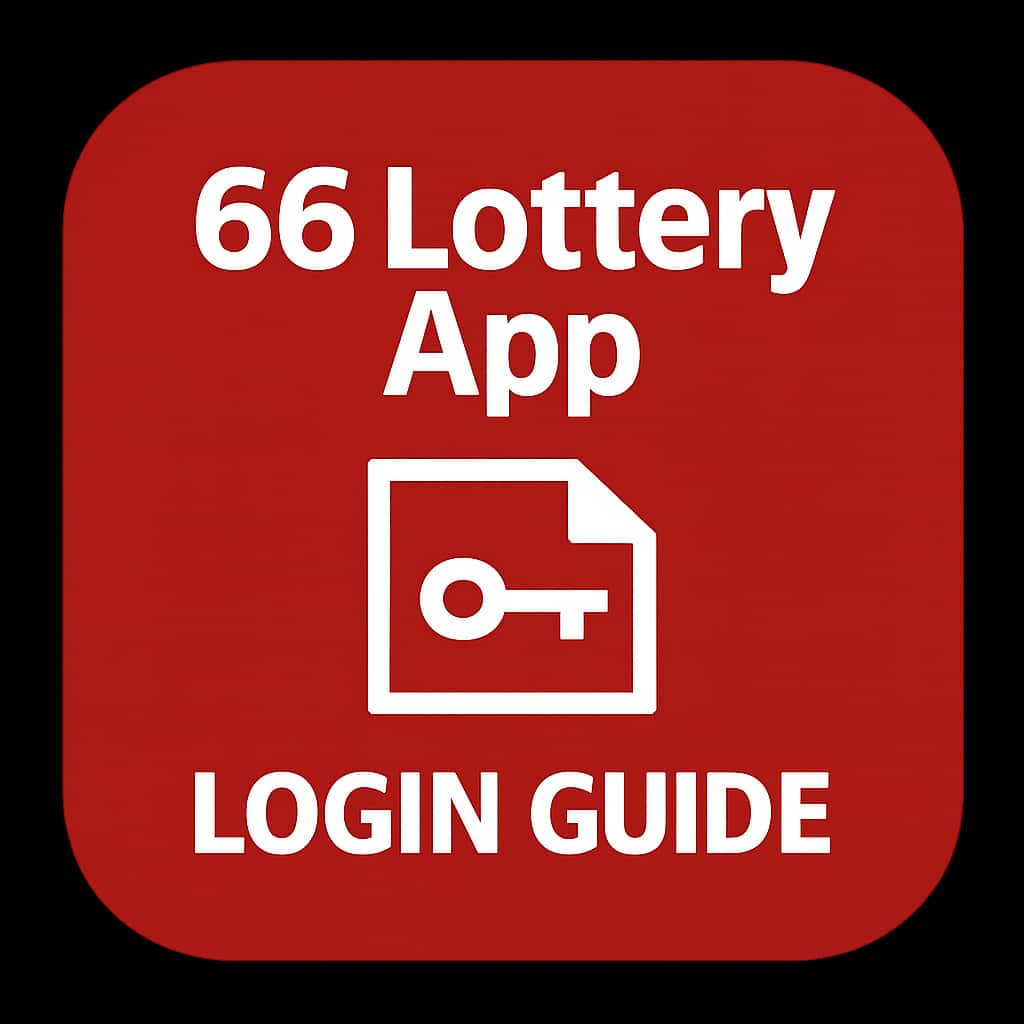 Icon representing the 66 Lottery App Login Guide with clear text.