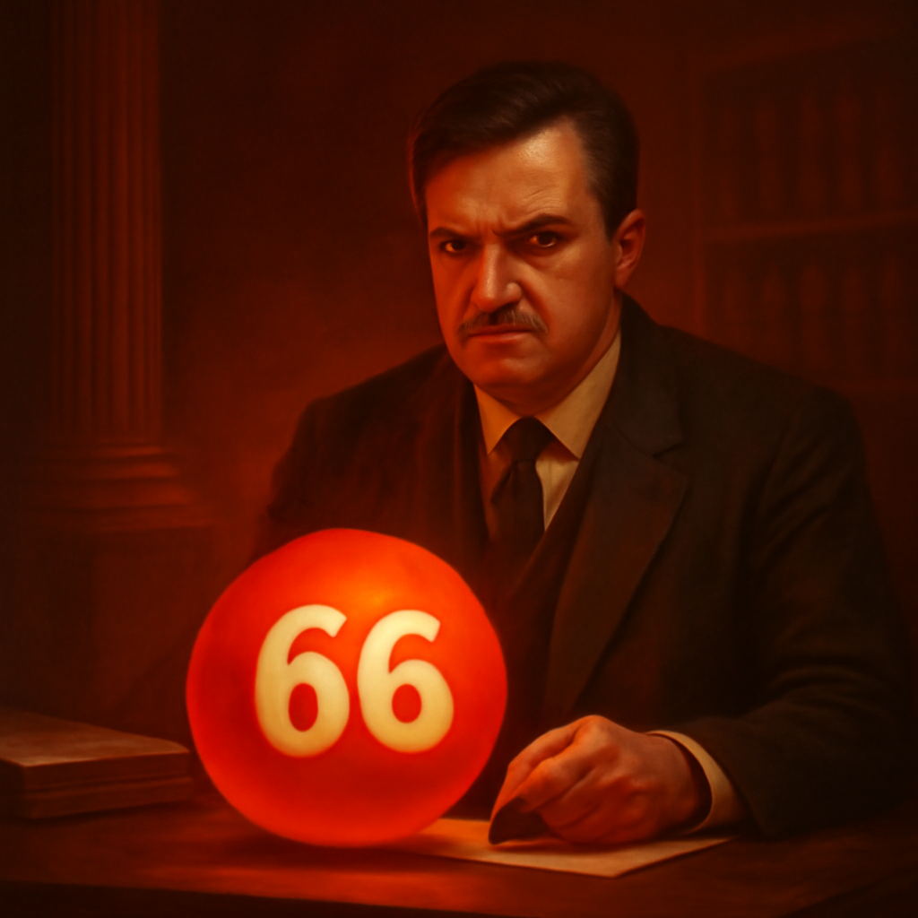 An educational diagram illustrating security checks for the 66 Lottery App.