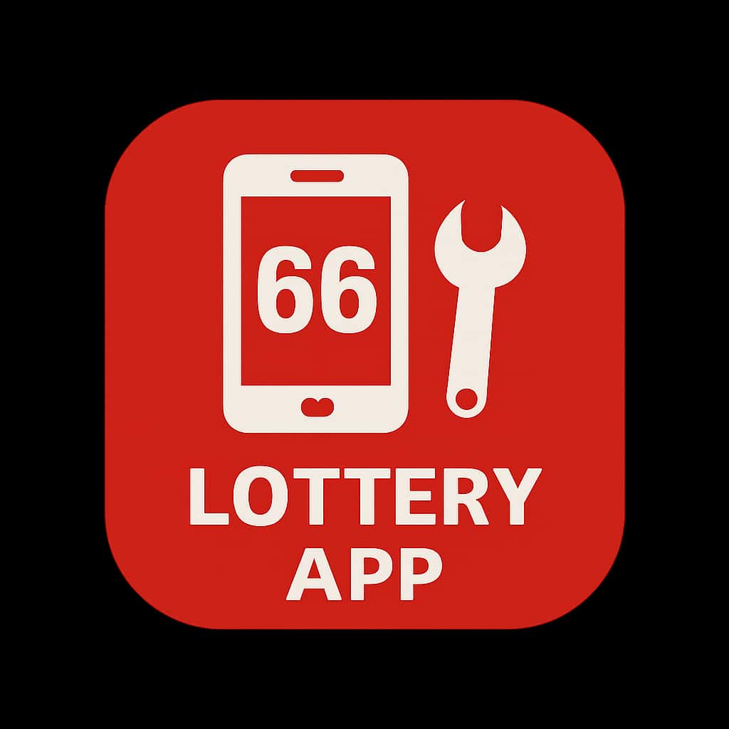 Badge representing support for login issues with 66 Lottery App.