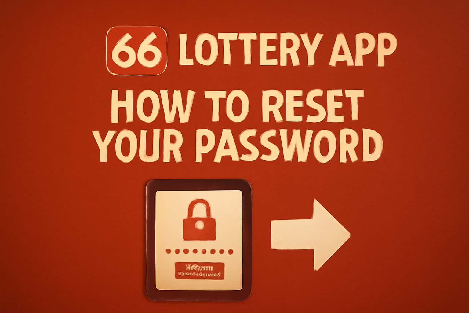A visual representation of the 66 Lottery App password reset process.