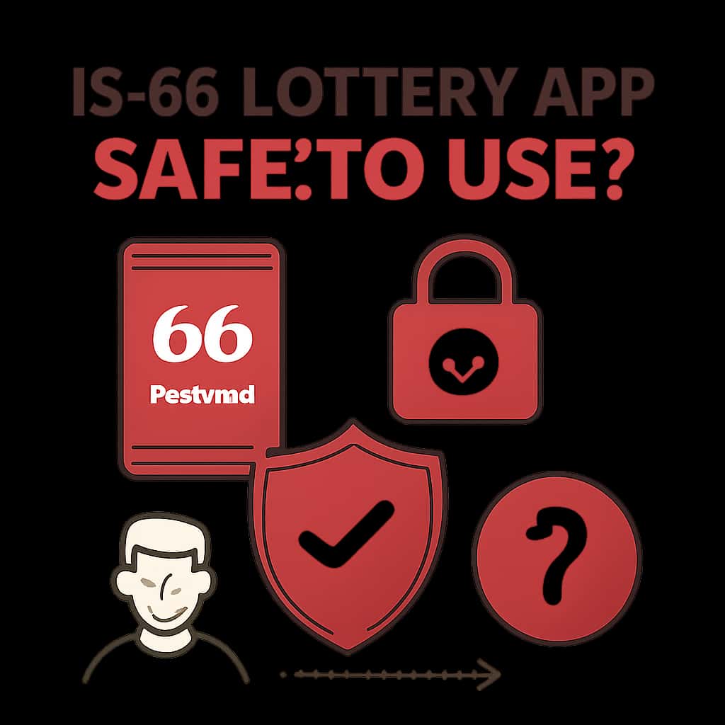 An educational diagram outlining the safety features of the 66 Lottery App.