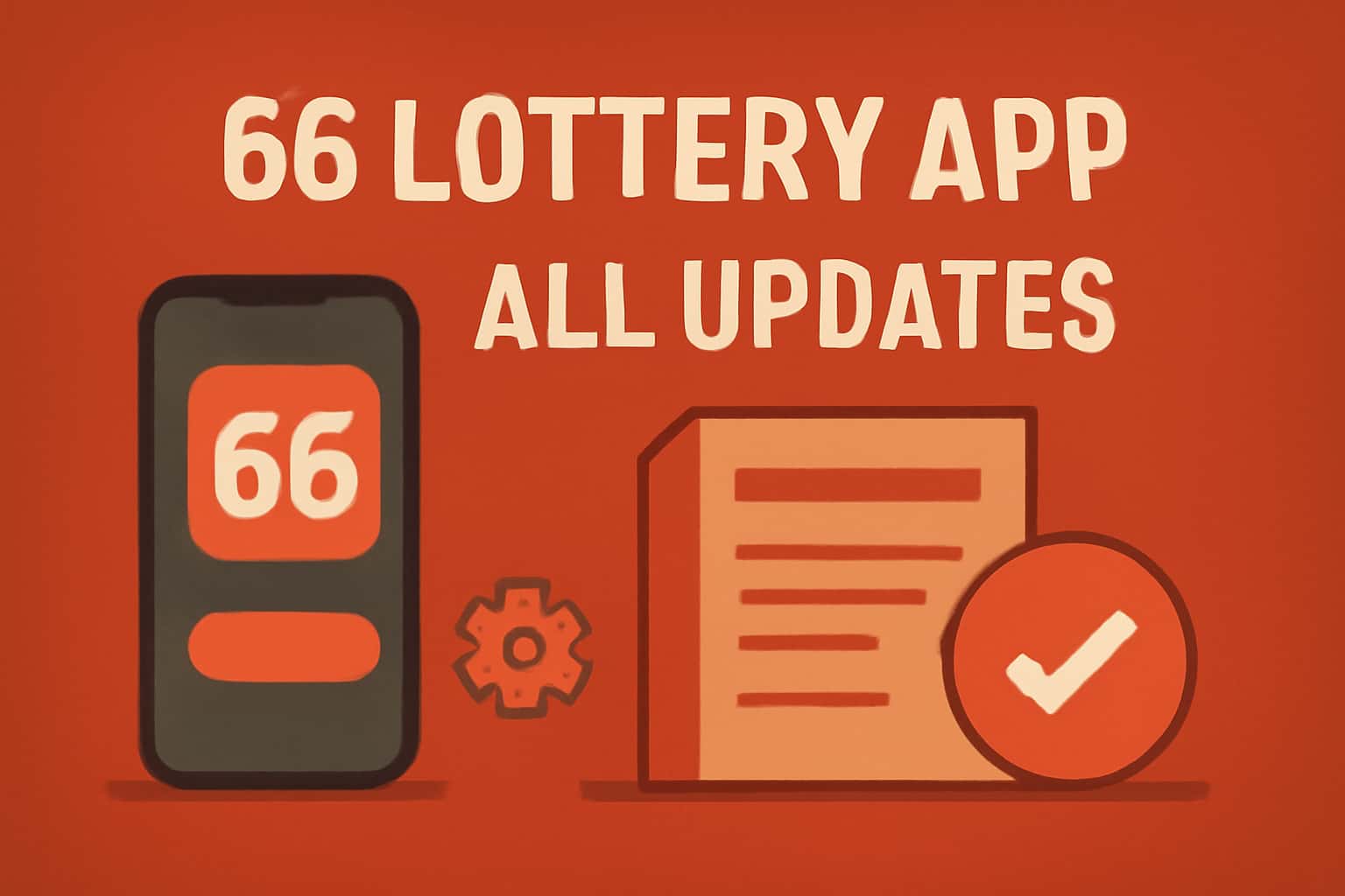 An informative graphic about recent updates to the 66 Lottery App.