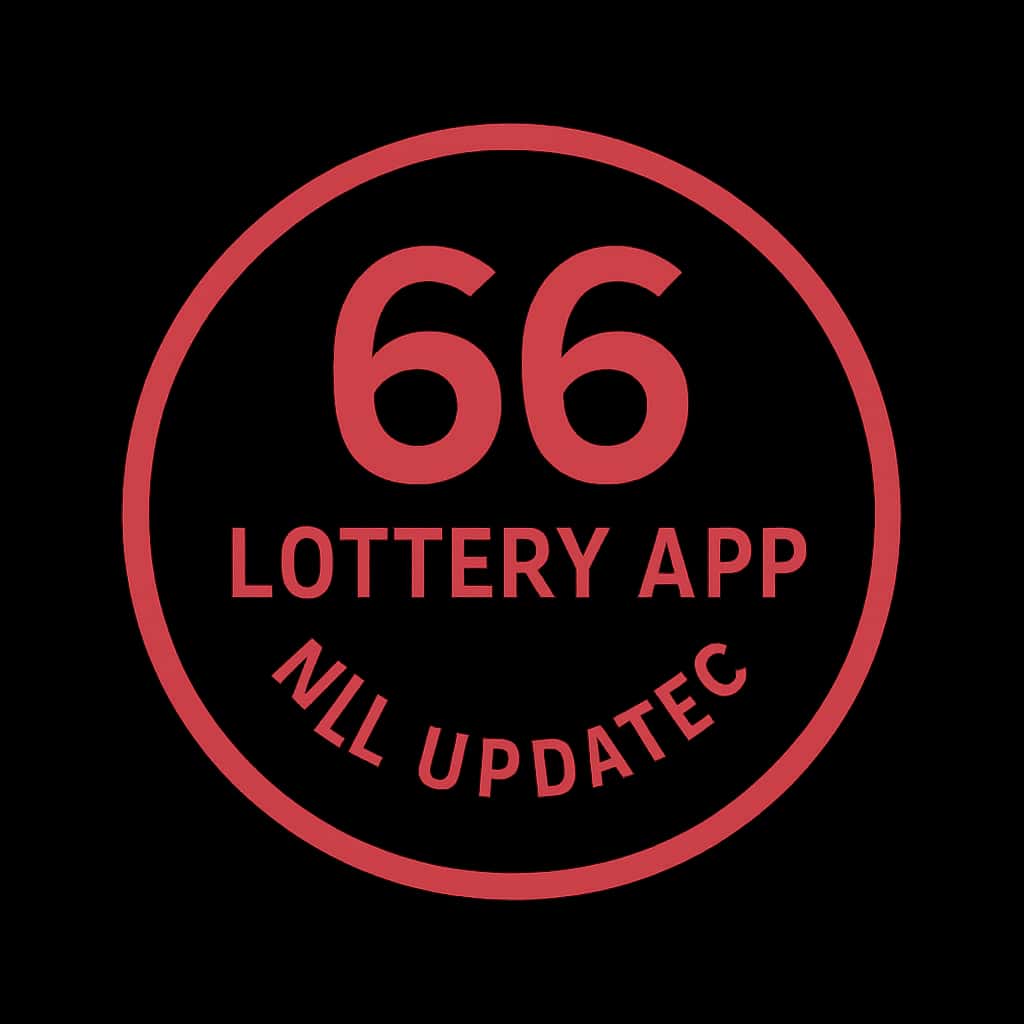 A professional badge for 66 Lottery App Updates.